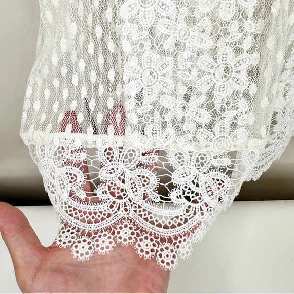 Maje NWOT Revanta White Lace Dress SZ 2 Daisy Short Mini - Picture 10 of 16